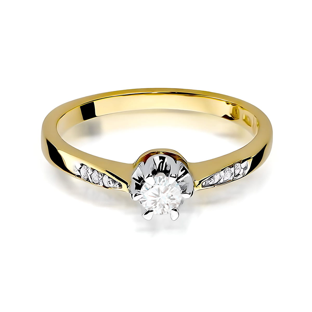 Inel Aur 9K cu Diamante Naturale 0.25 ct