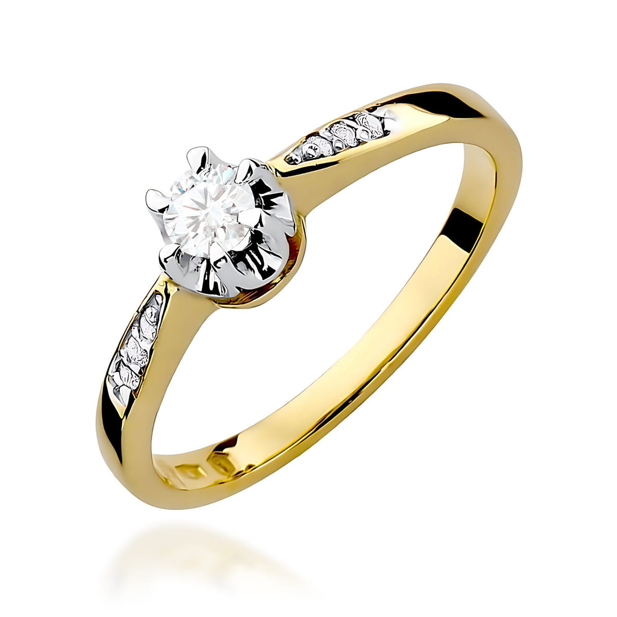 Inel Aur 9K cu Diamante Naturale 0.28 ct