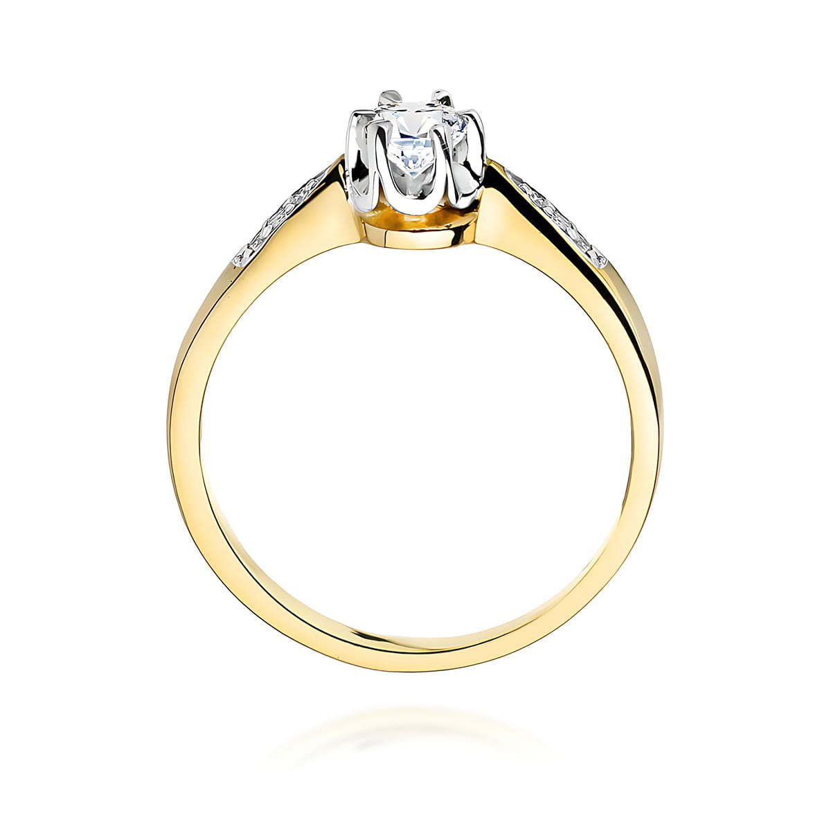 Inel Aur 9K cu Diamante de Laborator 0.25 ct