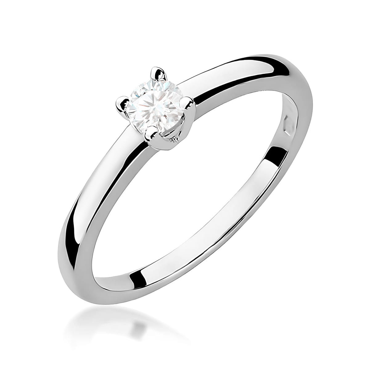 Inel Aur 9K cu Diamant Natural 0.15 ct