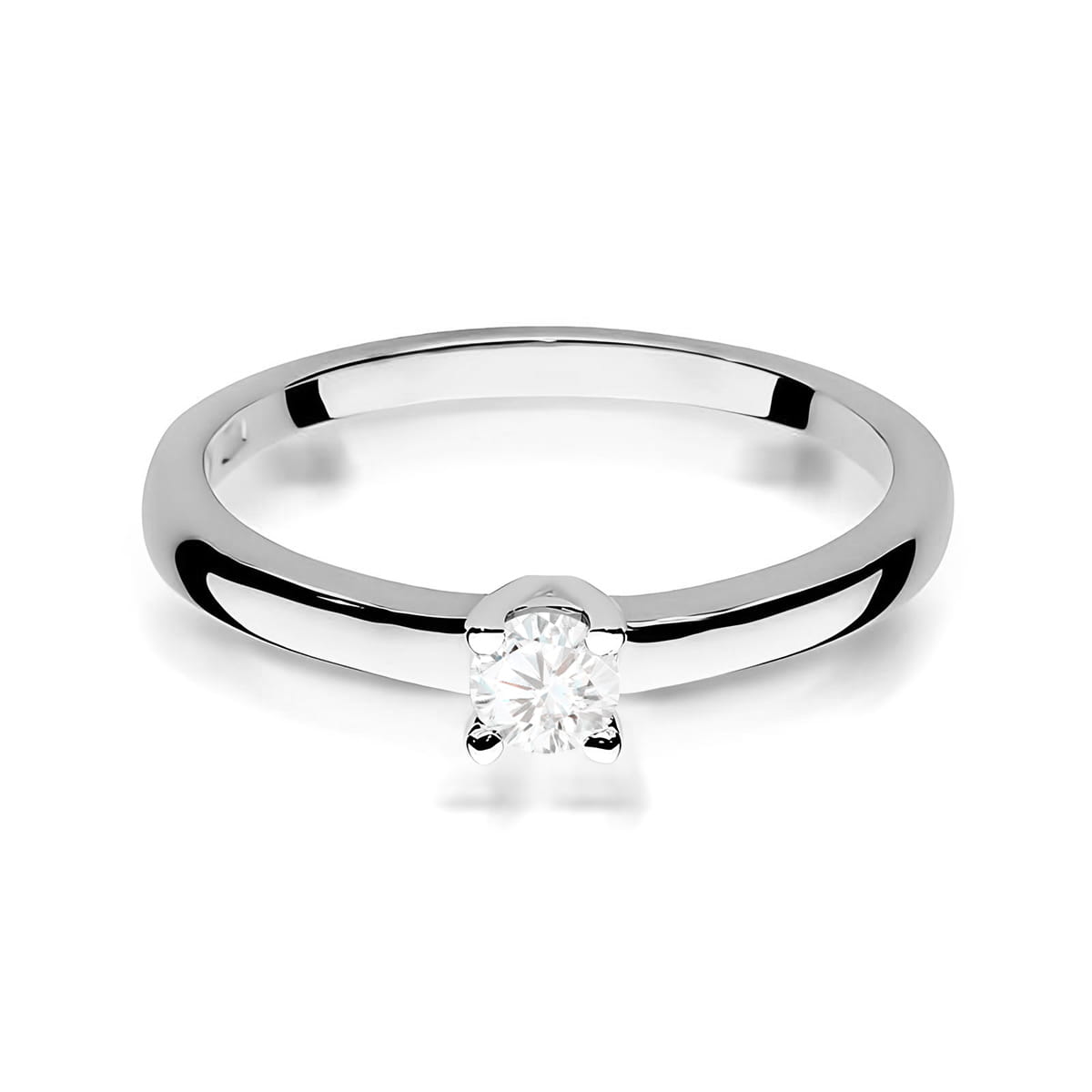 Inel Aur 9K cu Diamant Natural 0.15 ct