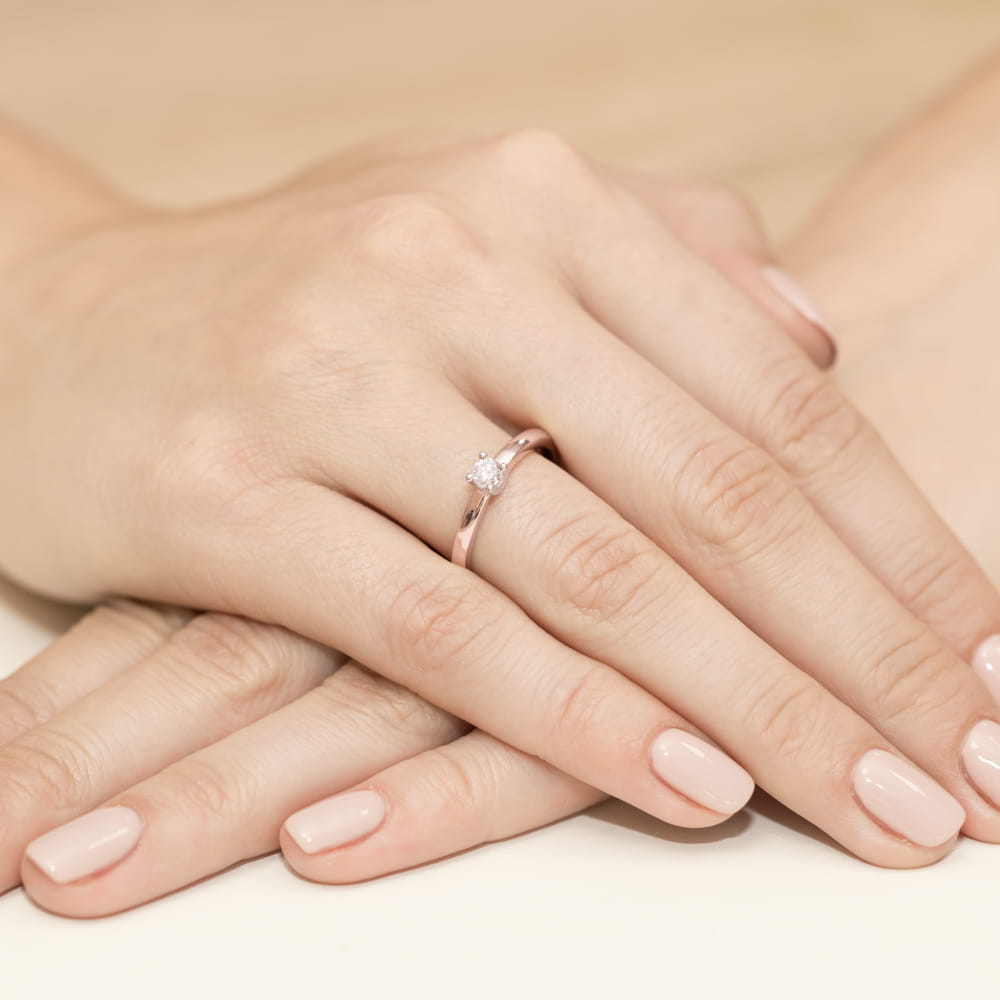 Inel Aur 14K W0292 Diamant Cultivat 0.25ct