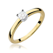 Inel Aur 9K cu Diamant Natural 0.25 ct