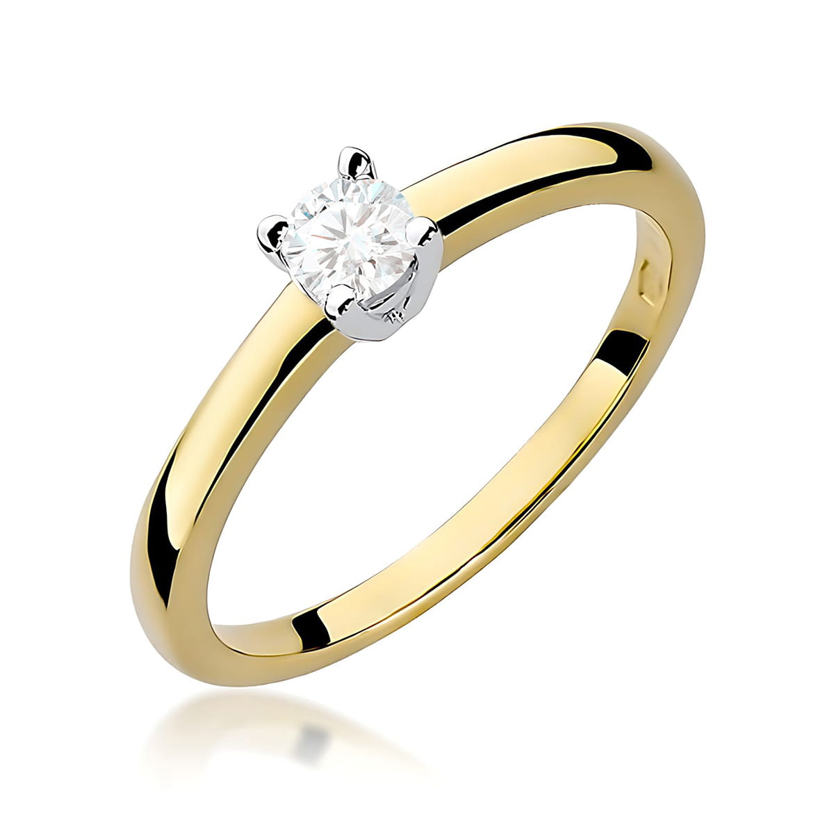 Inel Aur 9K cu Diamant de Laborator 0.25 ct