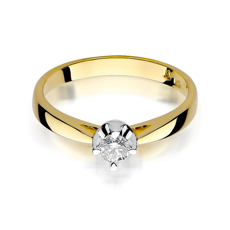 Inel Aur 9K cu Diamant Natural 0.20 ct