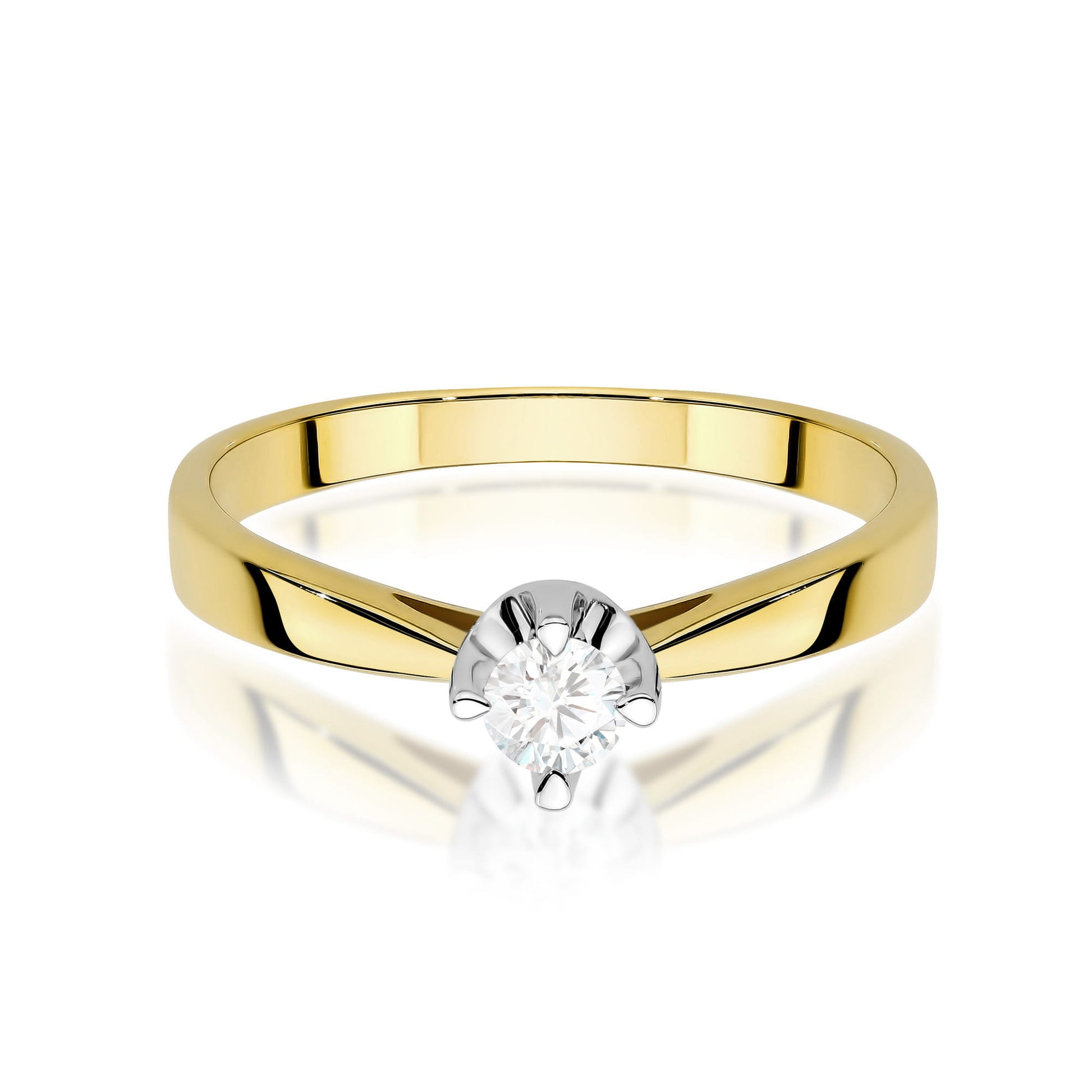 Inel Aur 9K cu Diamant de Laborator 0.20 ct