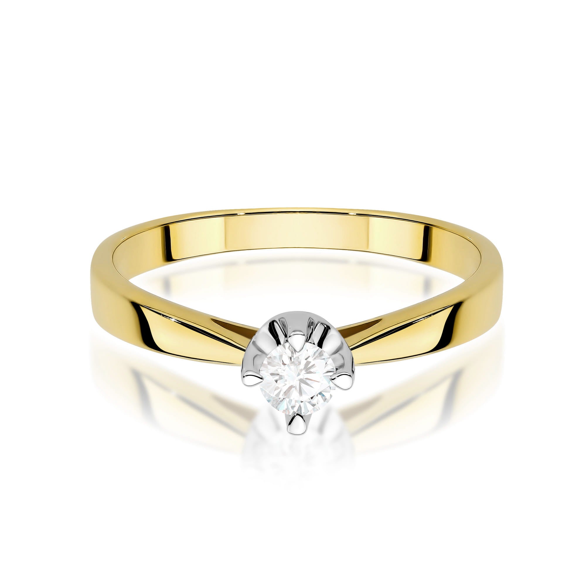 Inel Aur 9K cu Diamant de Laborator 0.20 ct