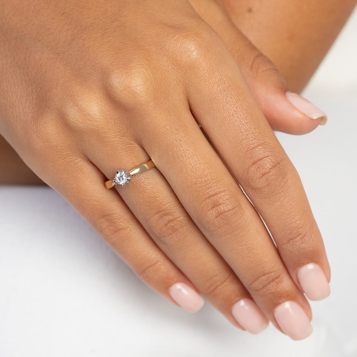 Inel Aur 9K cu Diamant de Laborator 0.20 ct