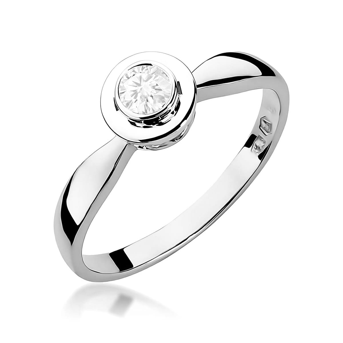 Inel Aur 14K W0294 Diamant Cultivat 0.20ct
