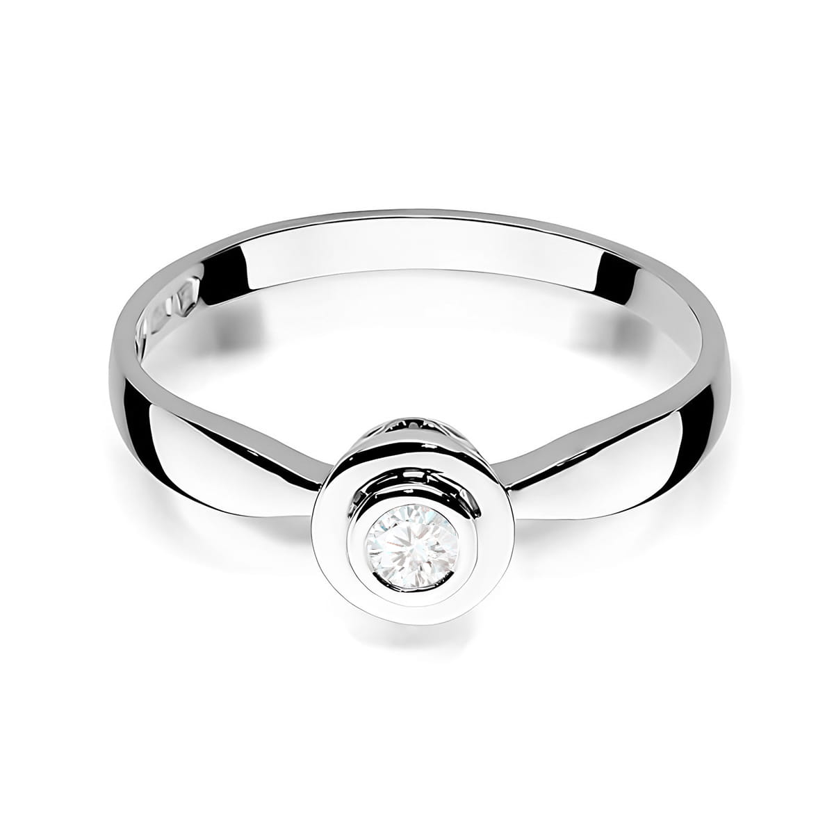 Inel Aur 9K cu Diamant Natural 0.10 ct