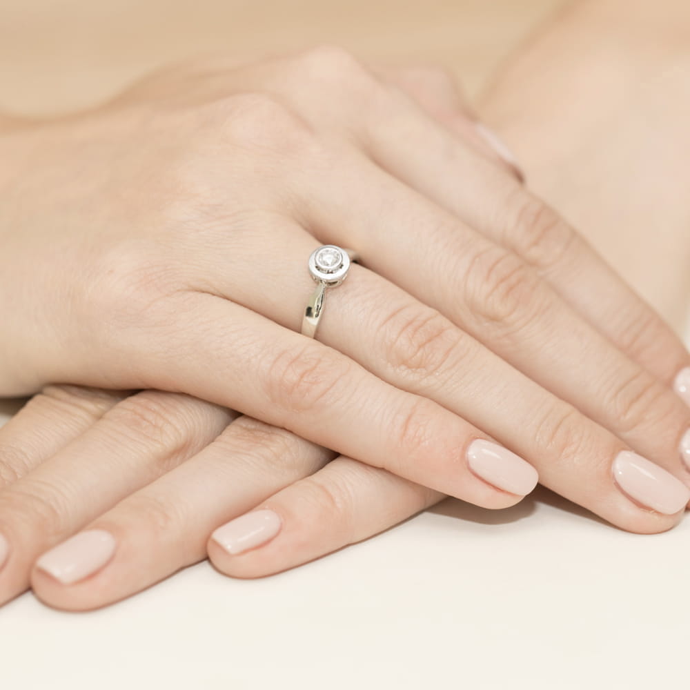 Inel Aur 9K cu Diamant Natural 0.30 ct