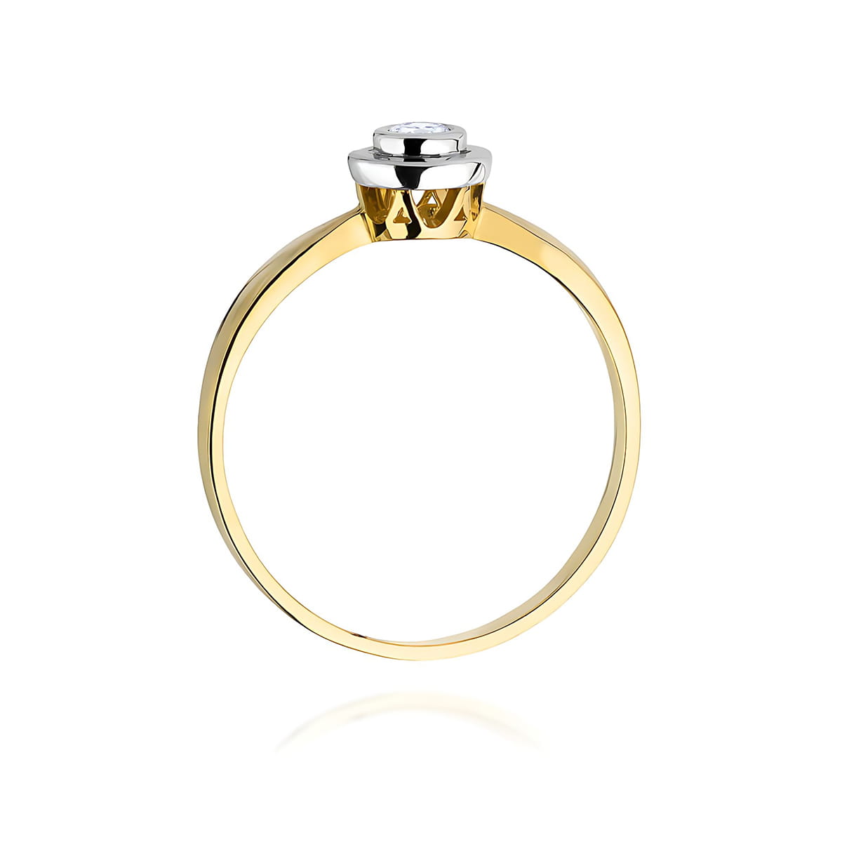Inel Aur 9K cu Diamant Natural 0.10 ct