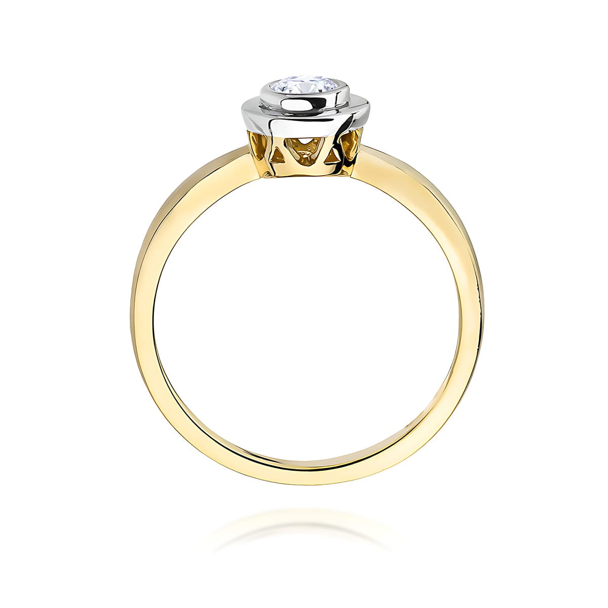 Inel Aur 9K cu Diamant Natural 0.15 ct