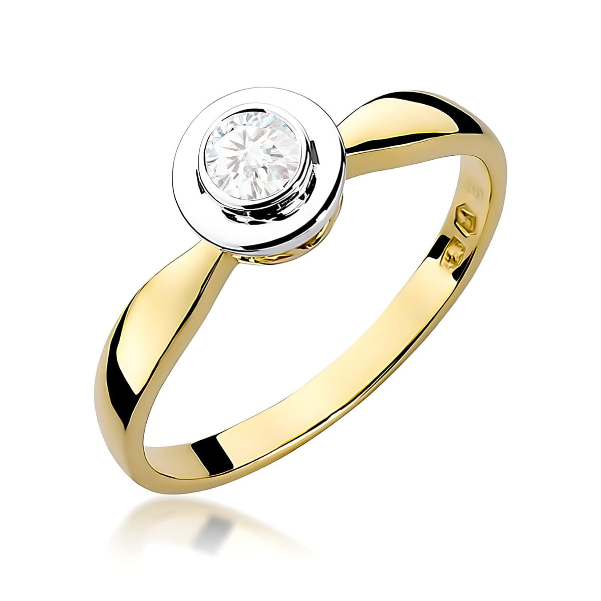 Inel Aur 9K cu Diamant Natural 0.30 ct