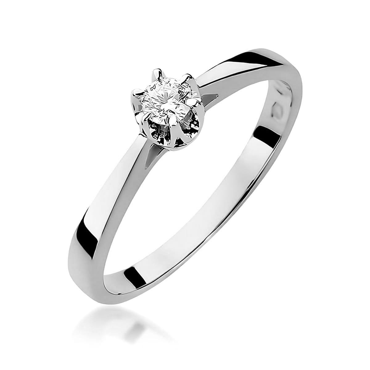 Inel Aur 14K W295 Diamant Crescut în Laborator 0.15ct