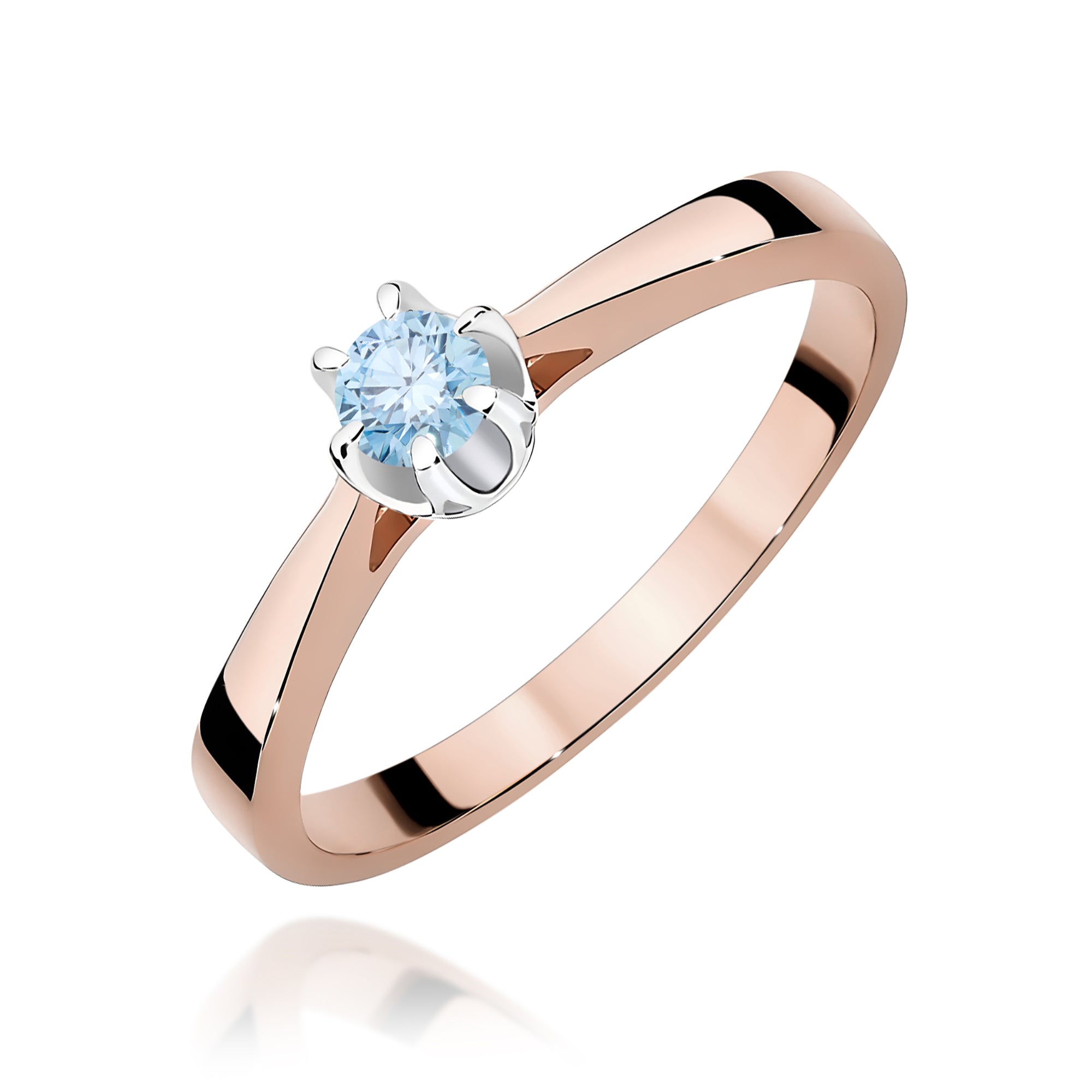 Inel Aur 14K cu Diamant de Laborator 0.12 ct