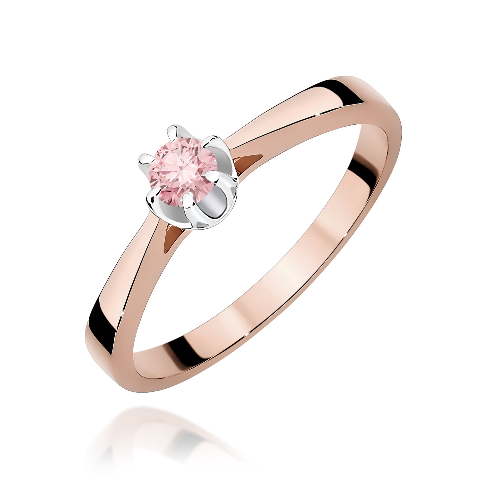 Inel Aur 14K cu Diamant de Laborator 0.12 ct