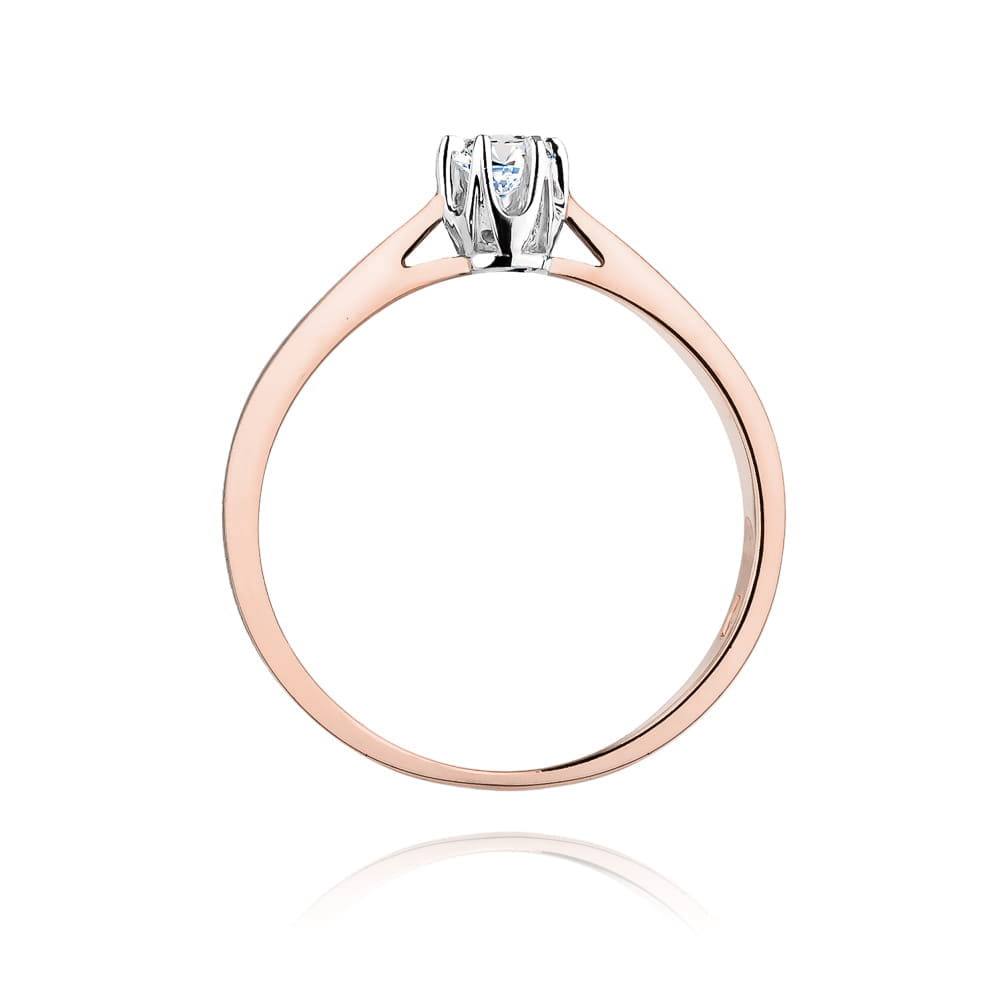 Inel Aur 14K W295 Diamant Crescut în Laborator 0.15ct