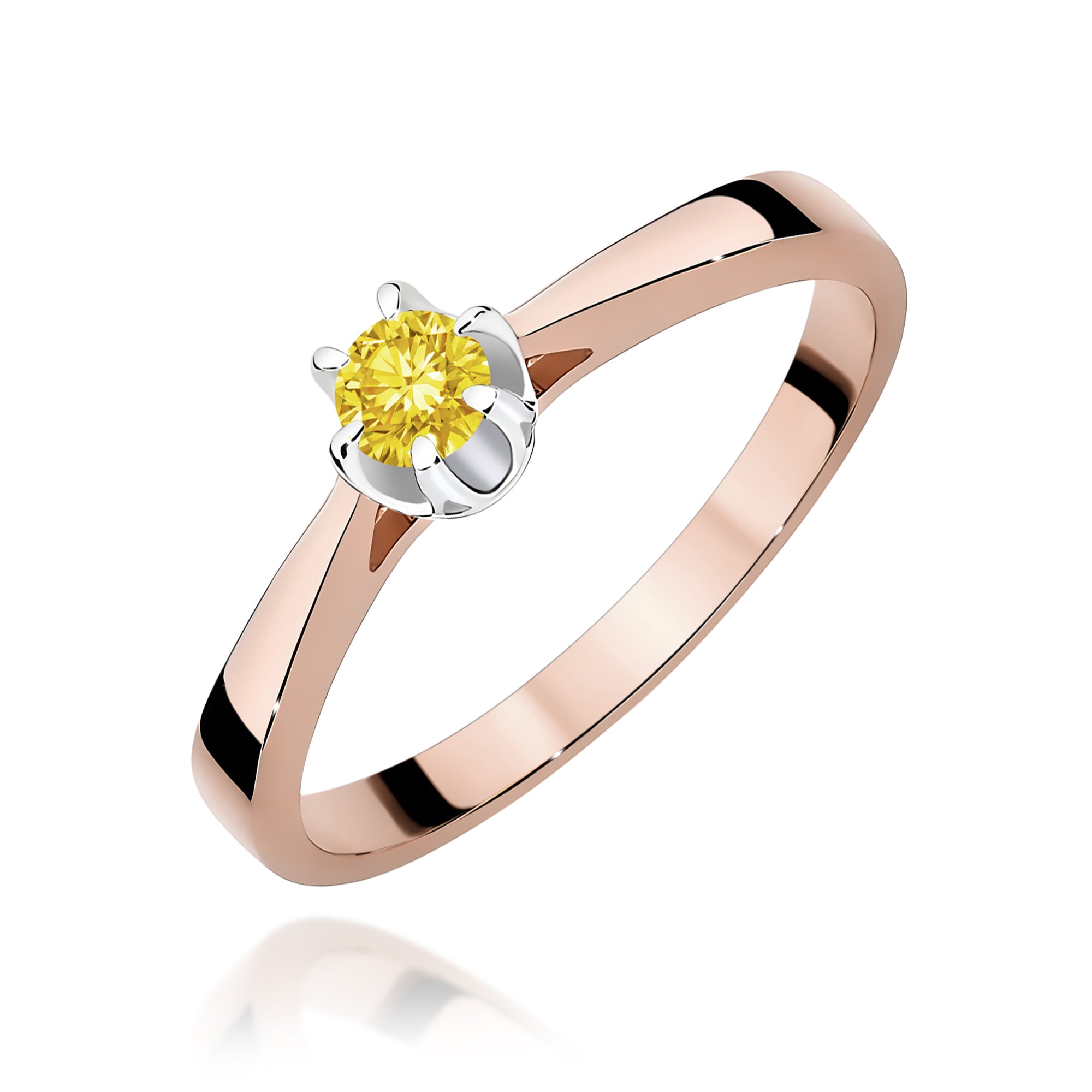 Inel Aur 14K cu Diamant de Laborator 0.12 ct