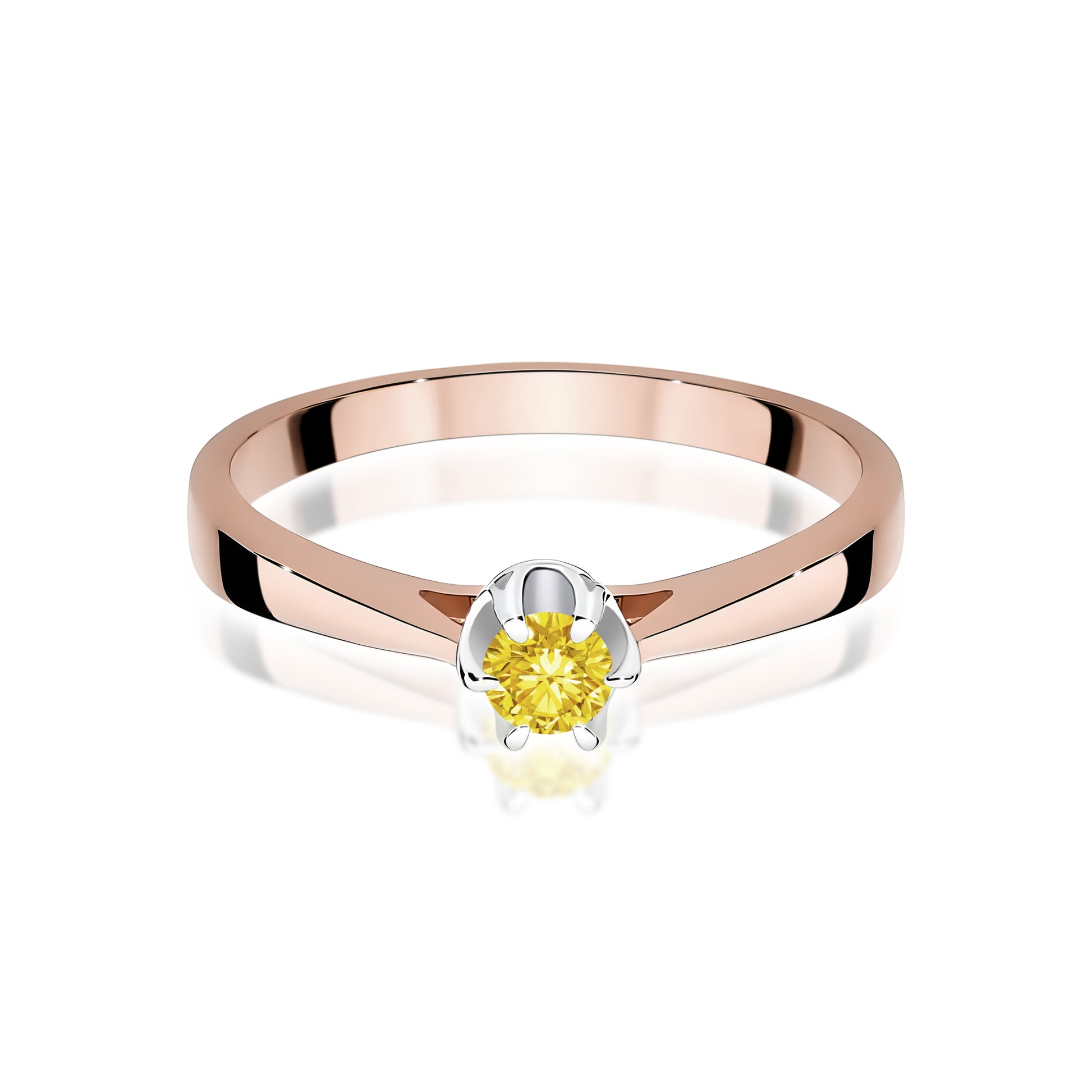 Inel Aur 14K cu Diamant de Laborator 0.12 ct