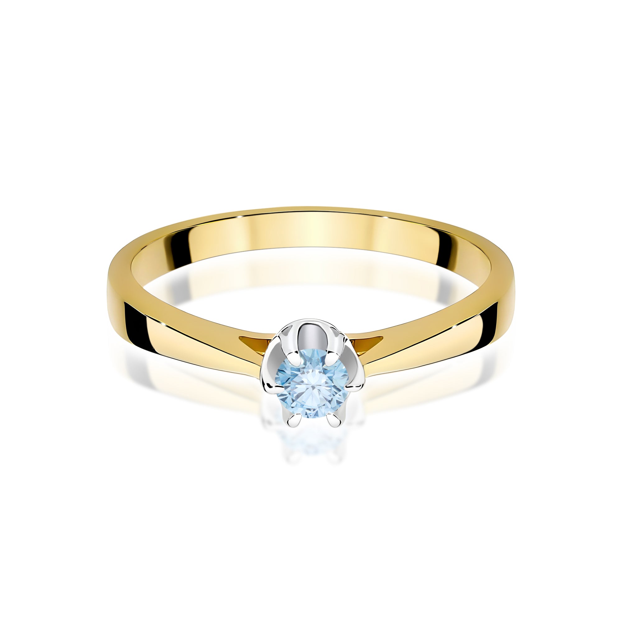 Inel Aur 14K cu Diamant de Laborator 0.12 ct