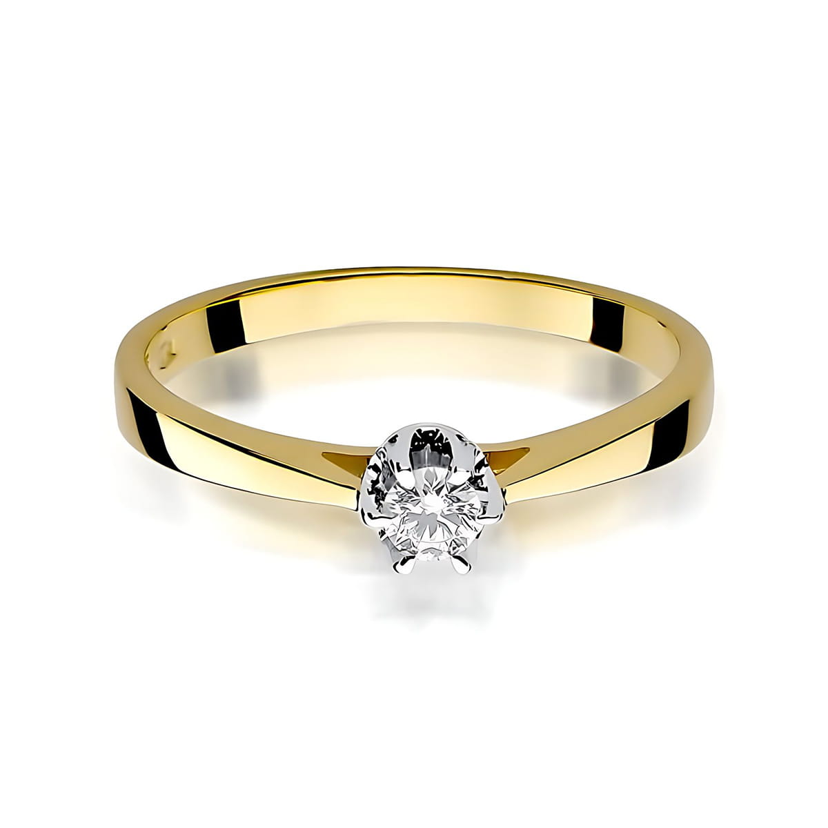 Inel Aur 14K W295 Diamant Crescut în Laborator 0.15ct