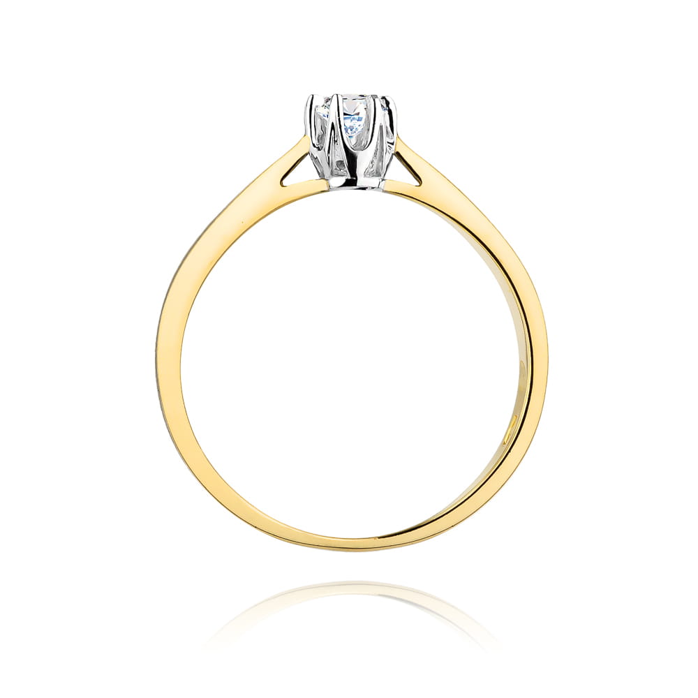 Inel Aur 14K W295 Diamant Crescut în Laborator 0.15ct