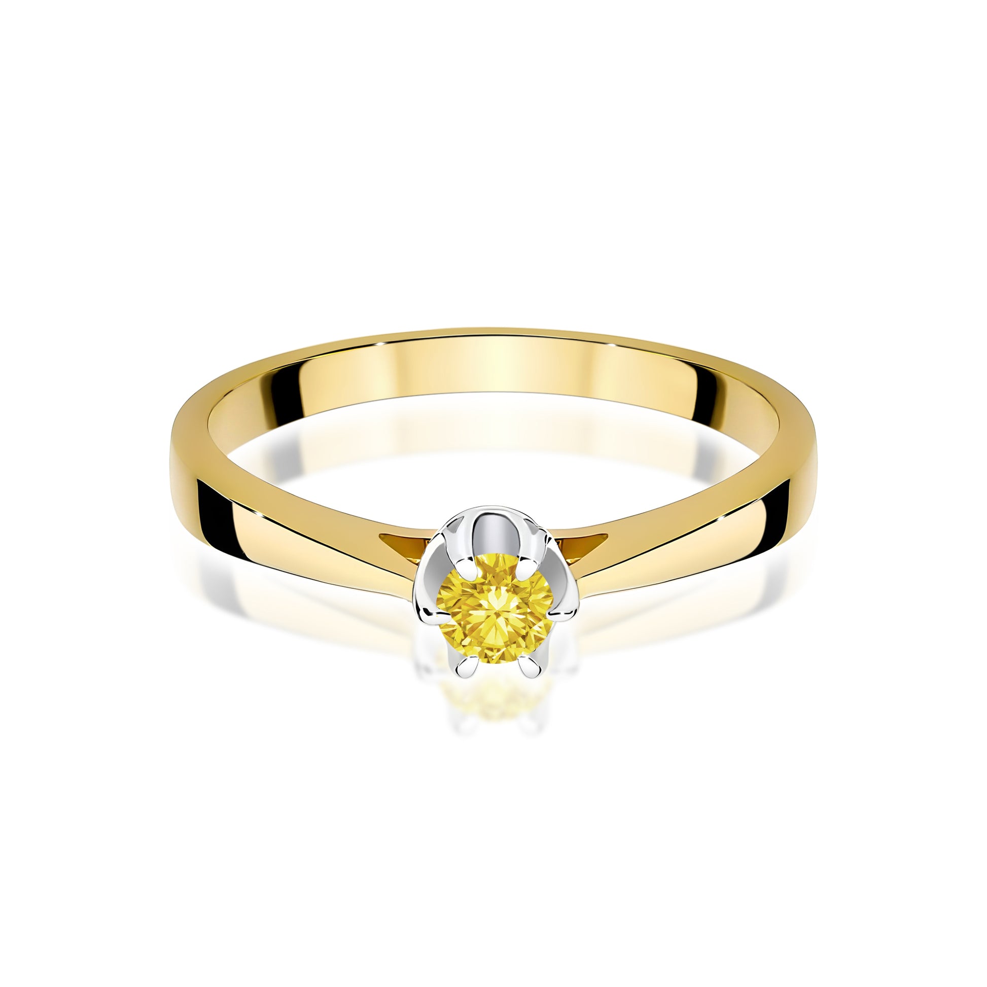 Inel Aur 14K cu Diamant de Laborator 0.12 ct