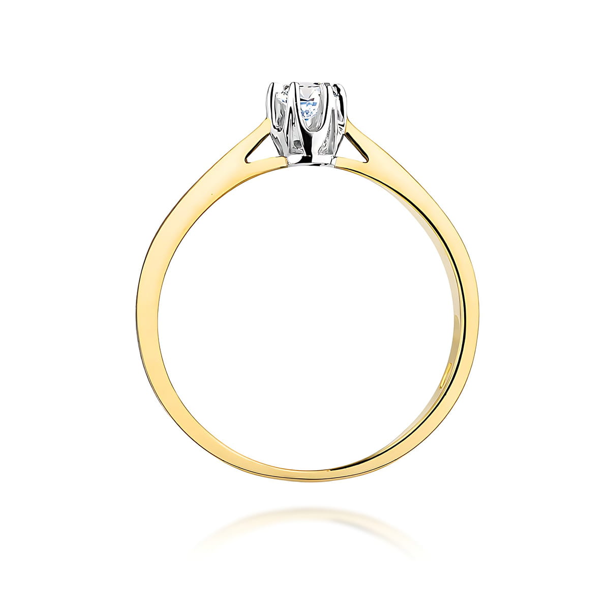 Inel Aur 9K cu Diamant Natural 0.12 ct