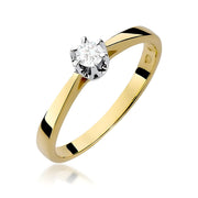 Inel Aur 9K cu Diamant Natural 0.15 ct