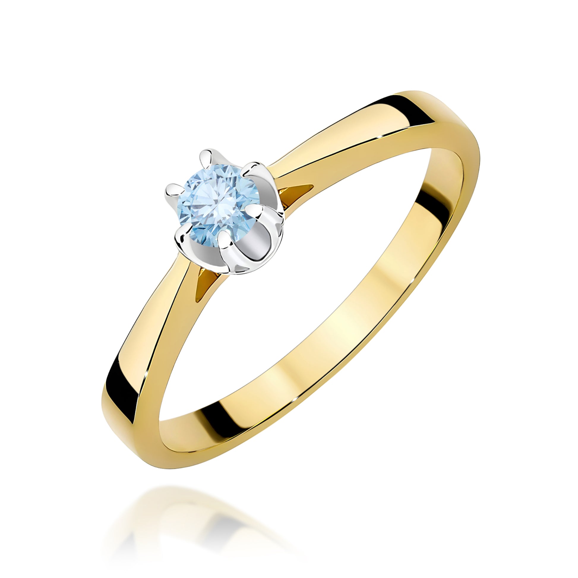 Inel Aur 9K cu Diamant de Laborator 0.12 ct