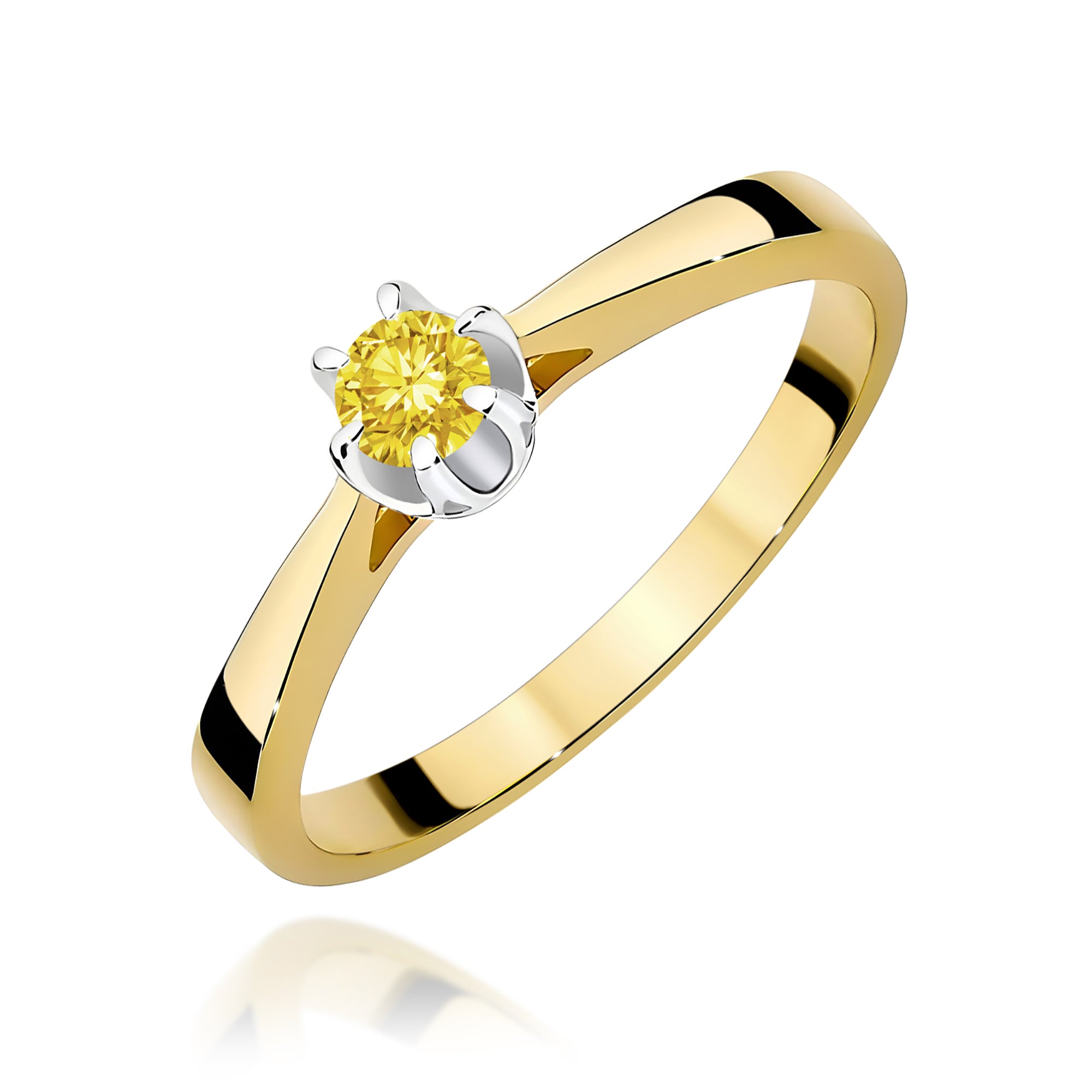 Inel Aur 9K cu Diamant de Laborator 0.12 ct