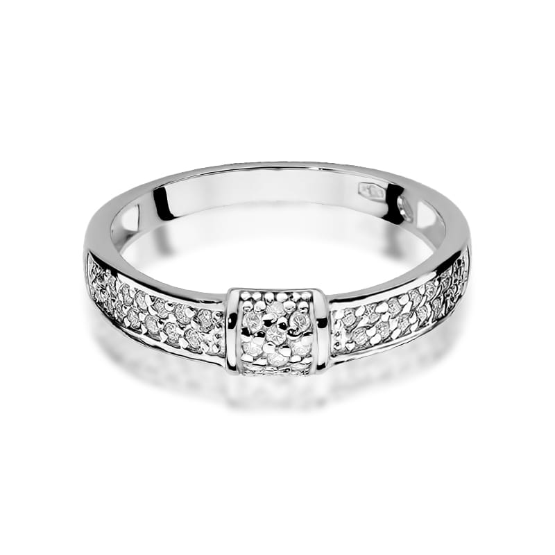 Inel Aur 9K cu Diamante Naturale 0.19 ct