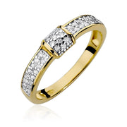 Inel Aur 9K cu Diamante Naturale 0.19 ct