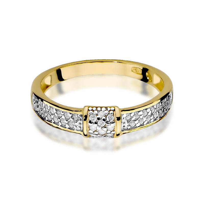 Inel Aur 9K cu Diamante Naturale 0.19 ct