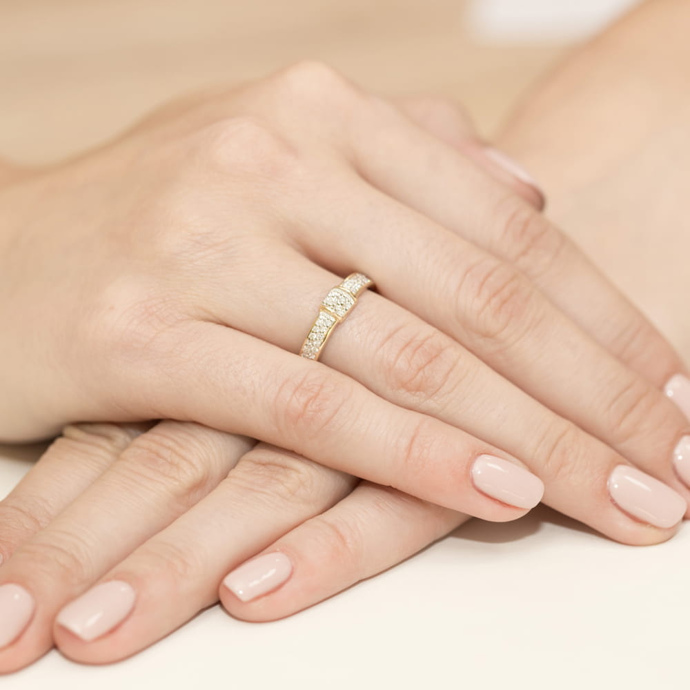 Inel Aur 9K cu Diamante Naturale 0.19 ct