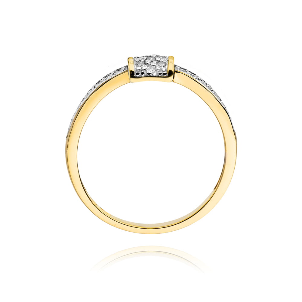 Inel Aur 9K cu Diamante Naturale 0.19 ct