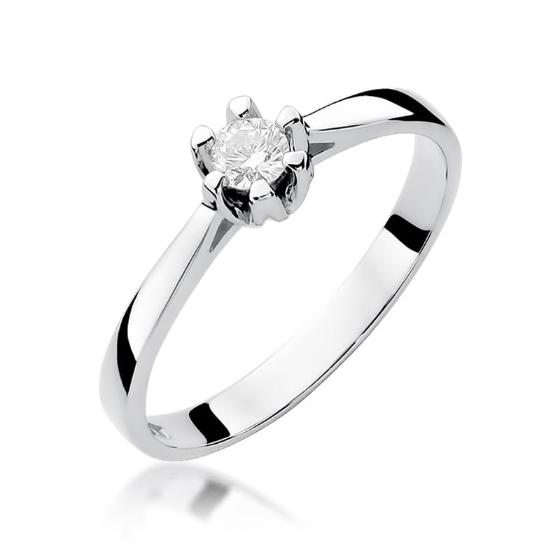 Inel Aur 9K cu Diamant Natural 0.12 ct