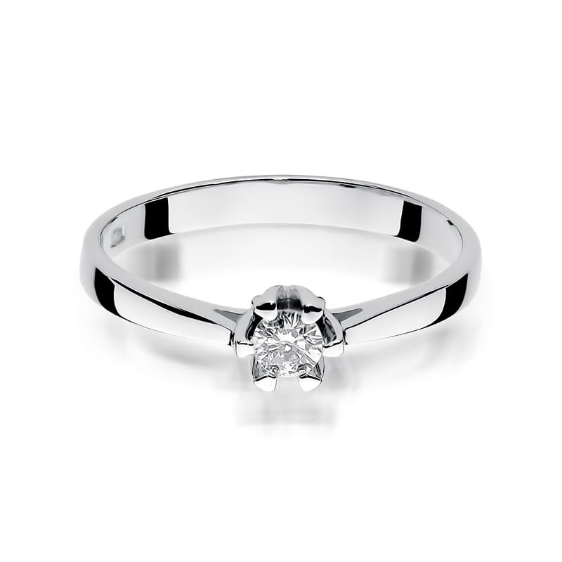 Inel Aur 9K cu Diamant Natural 0.12 ct
