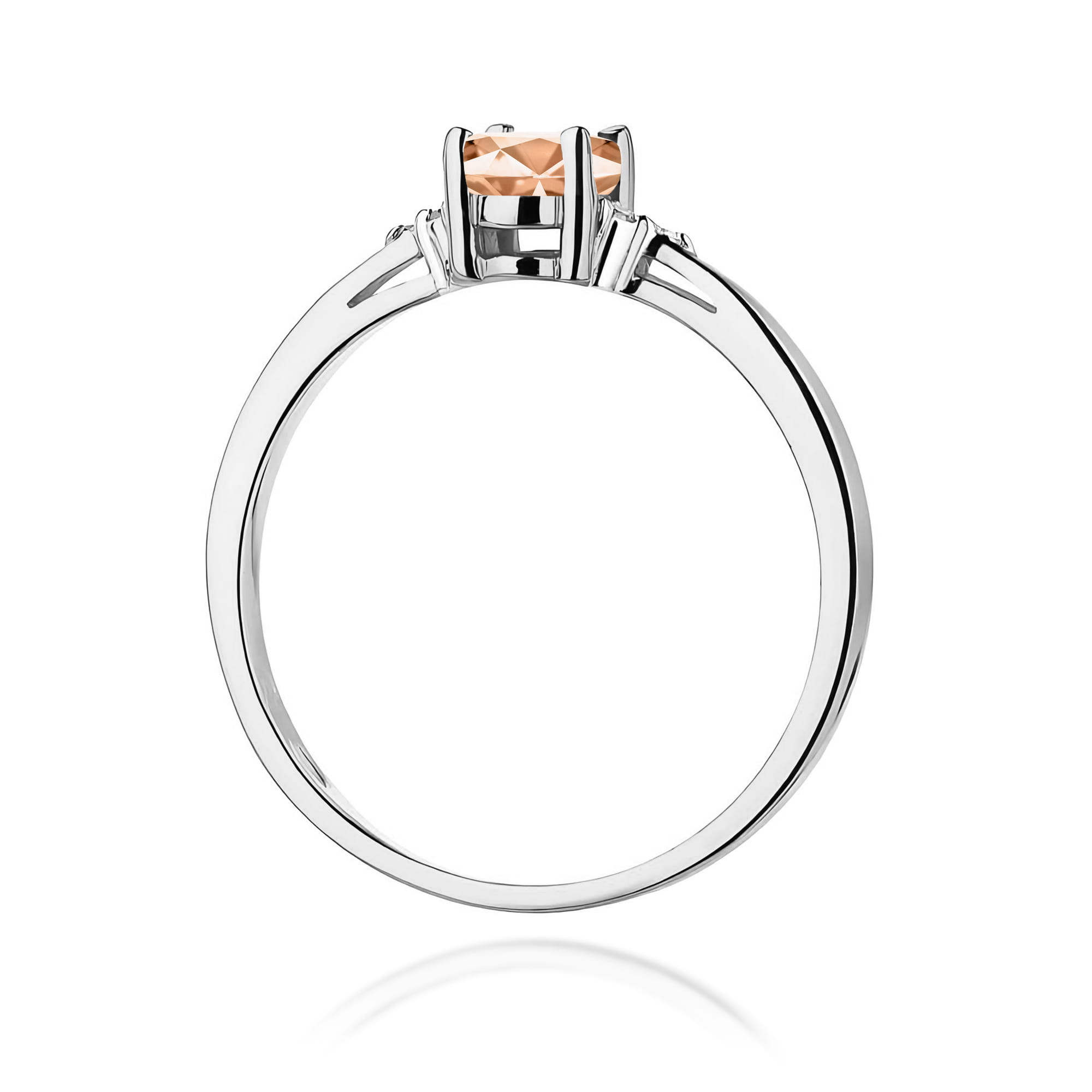 Inel Aur 9K cu Morganit 0.40 ct si Diamante Naturale 0.05 ct