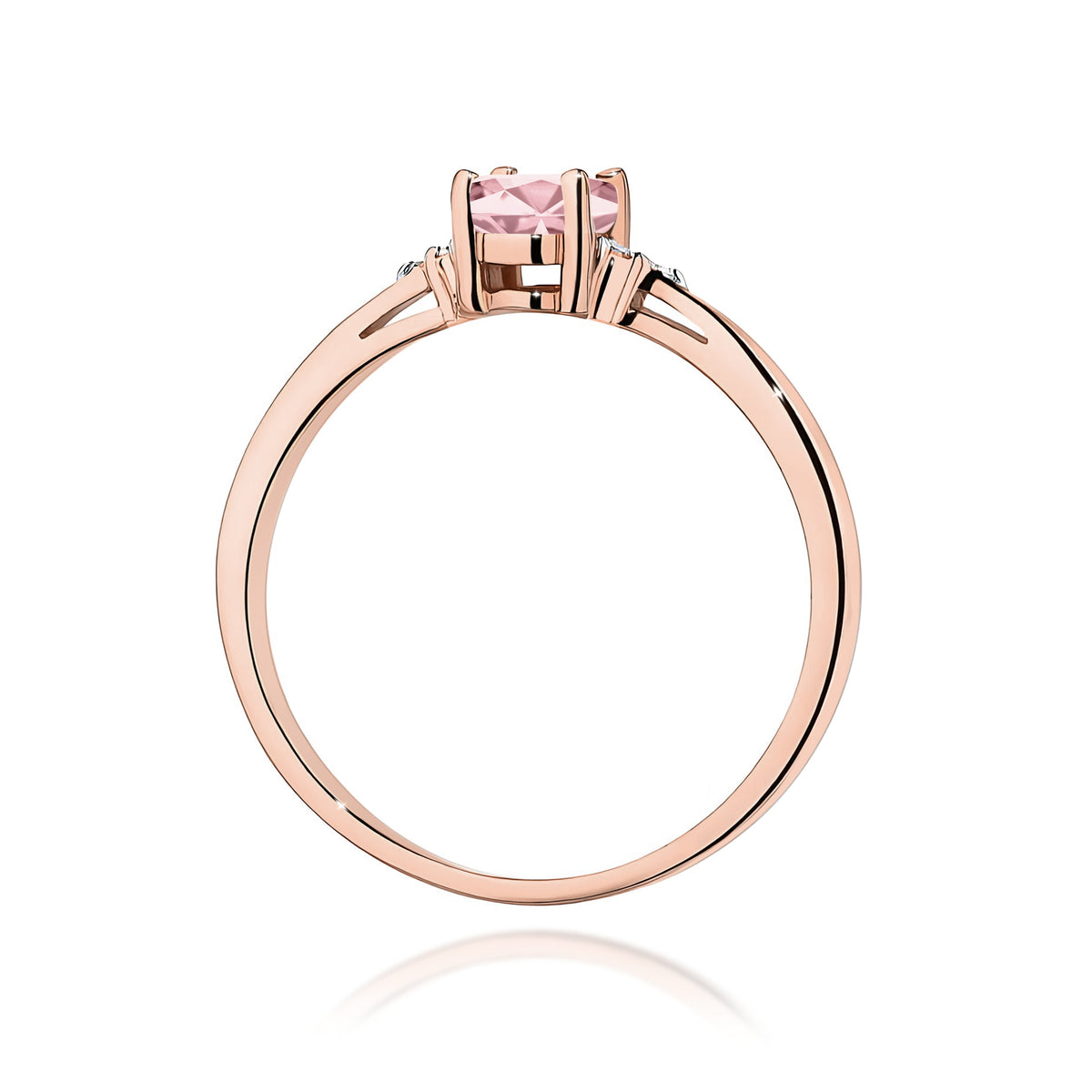 Inel Aur 14K cu Diamante Roz de Laborator 0.65 ct