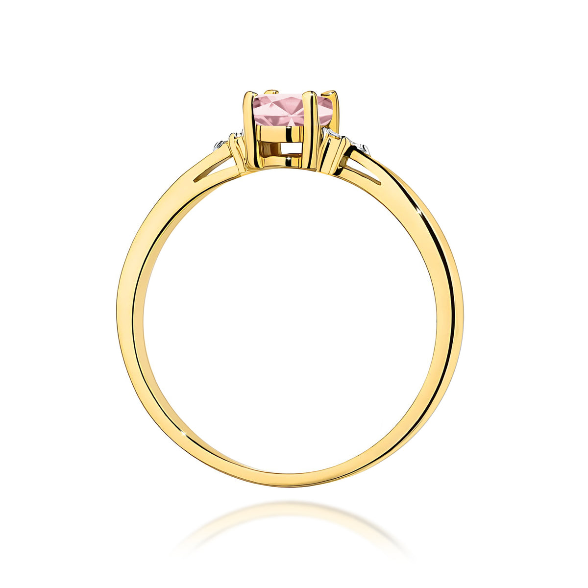 Inel Aur 9K cu Diamante Roz de Laborator 0.65 ct