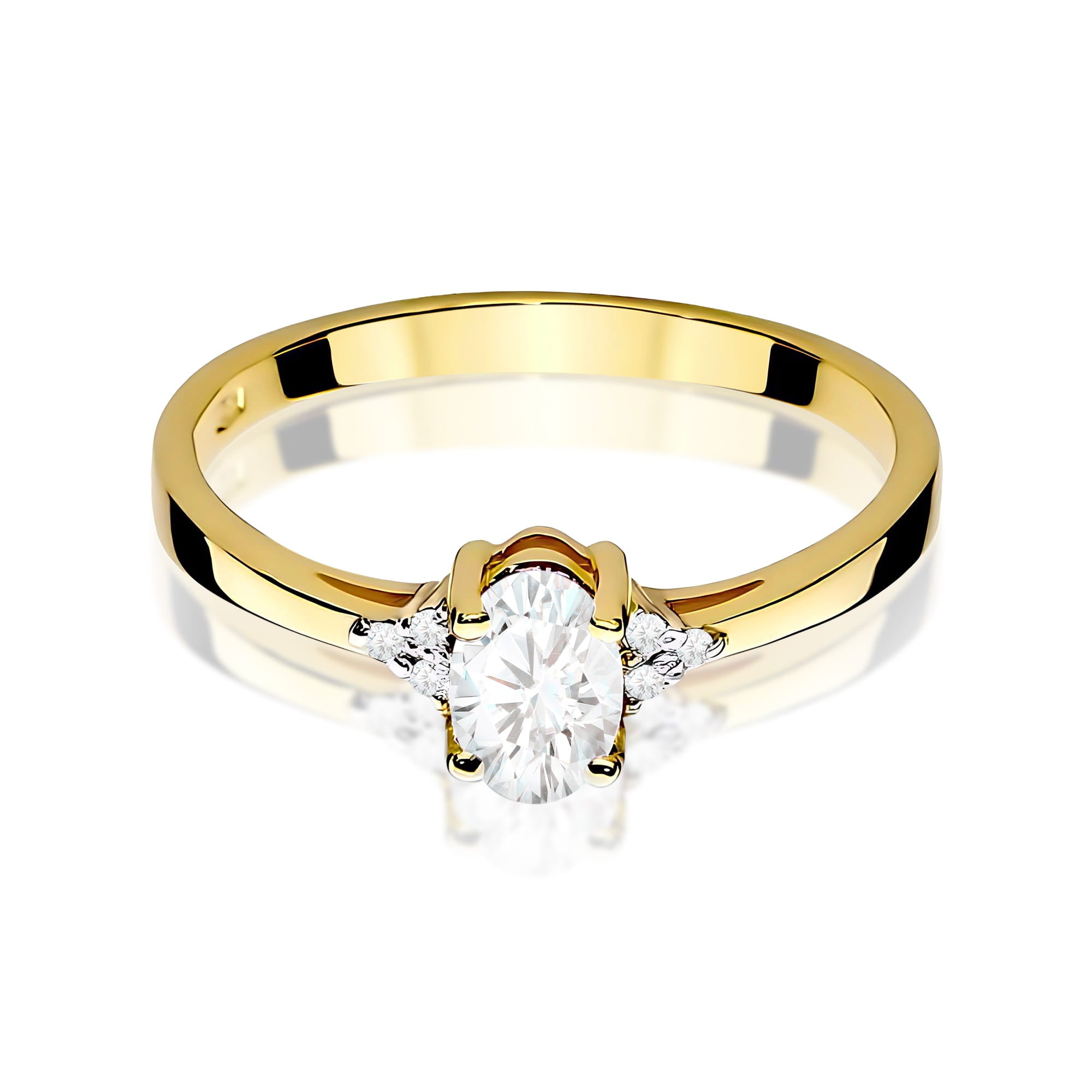 Inel Aur 9K cu Diamante de Laborator 0.45 ct