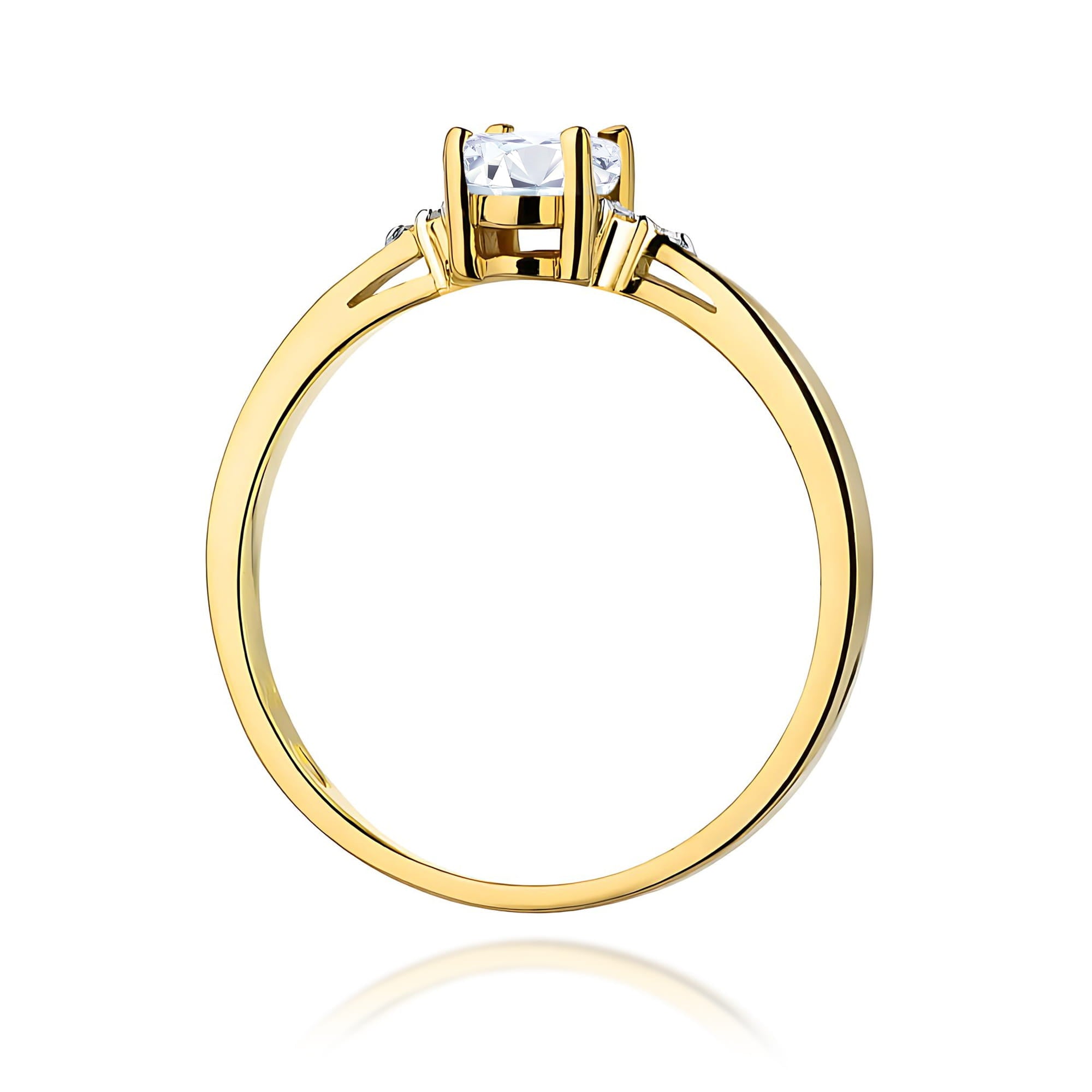 Inel Aur 9K cu Diamante de Laborator 0.45 ct