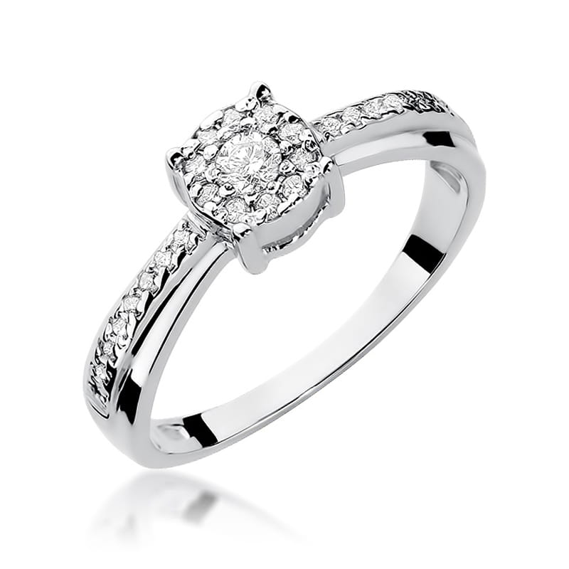 Inel Aur 9K cu Diamante Naturale 0.26 ct