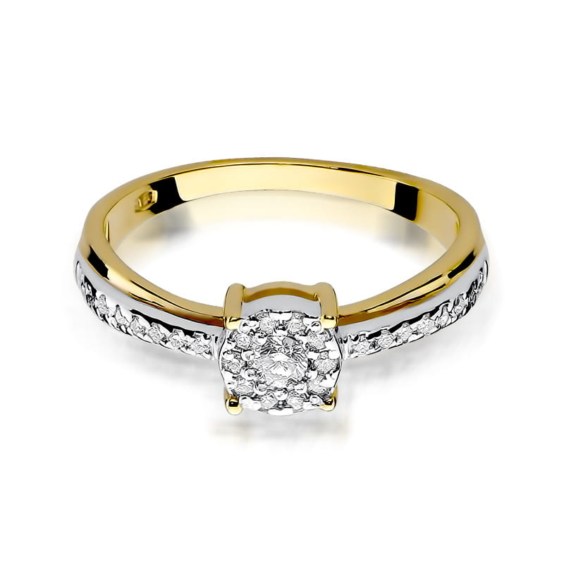 Inel Aur 9K cu Diamante Naturale 0.26 ct