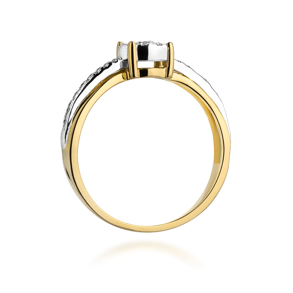 Inel Aur 9K cu Diamante Naturale 0.26 ct