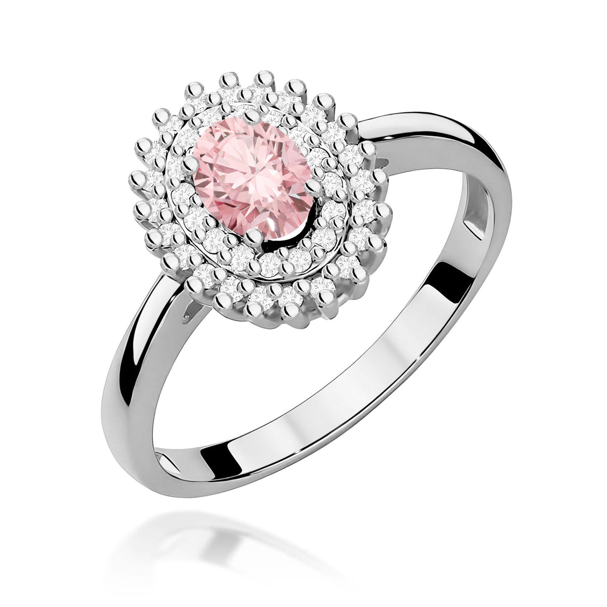 Inel Aur 14K cu Diamante Roz de Laborator 0.70 ct