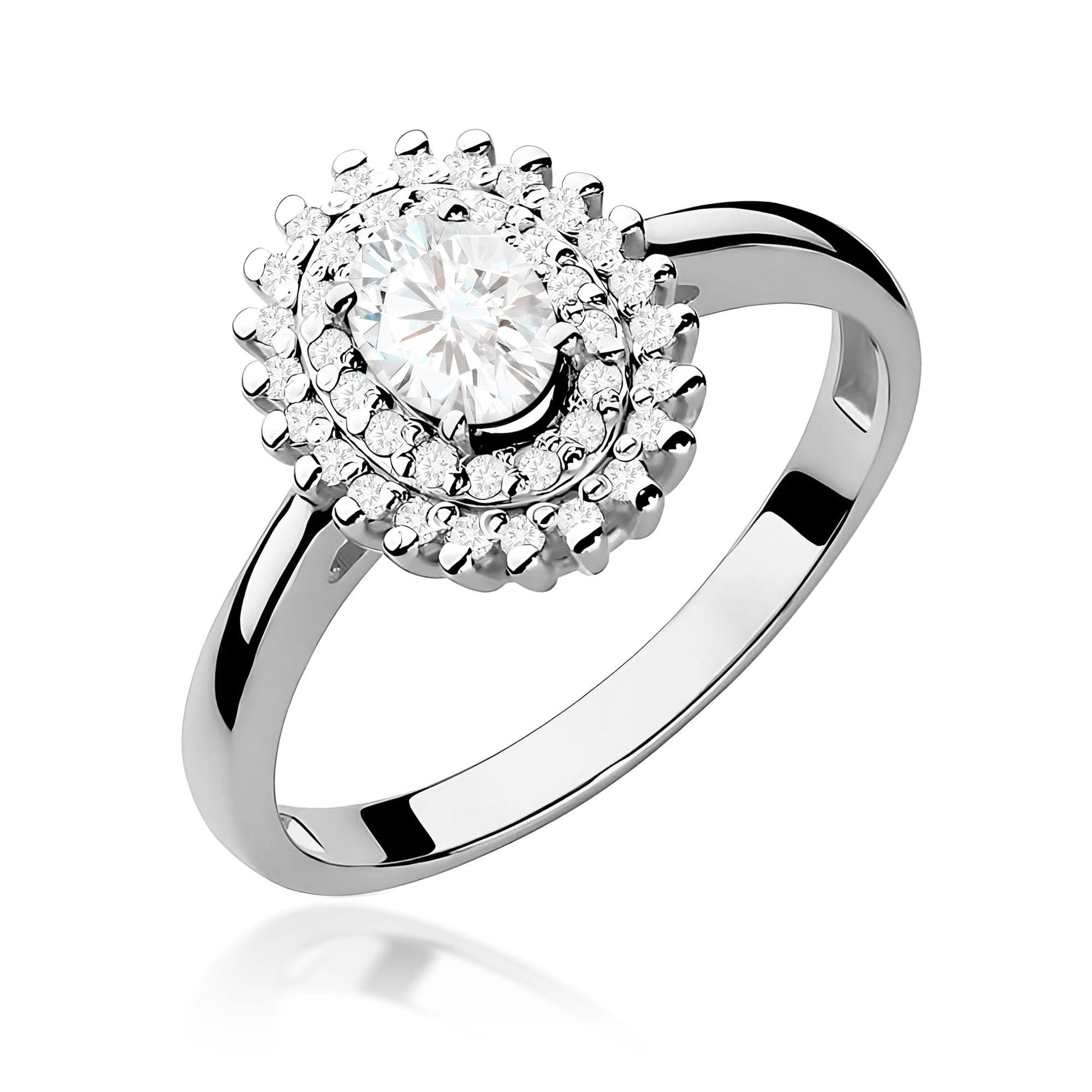 Inel Aur 9K cu Diamante de Laborator 0.59 ct