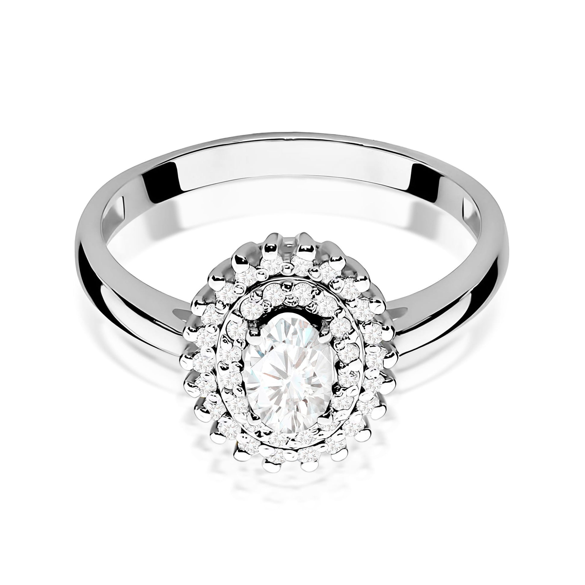 Inel Aur 9K cu Diamante de Laborator 0.59 ct